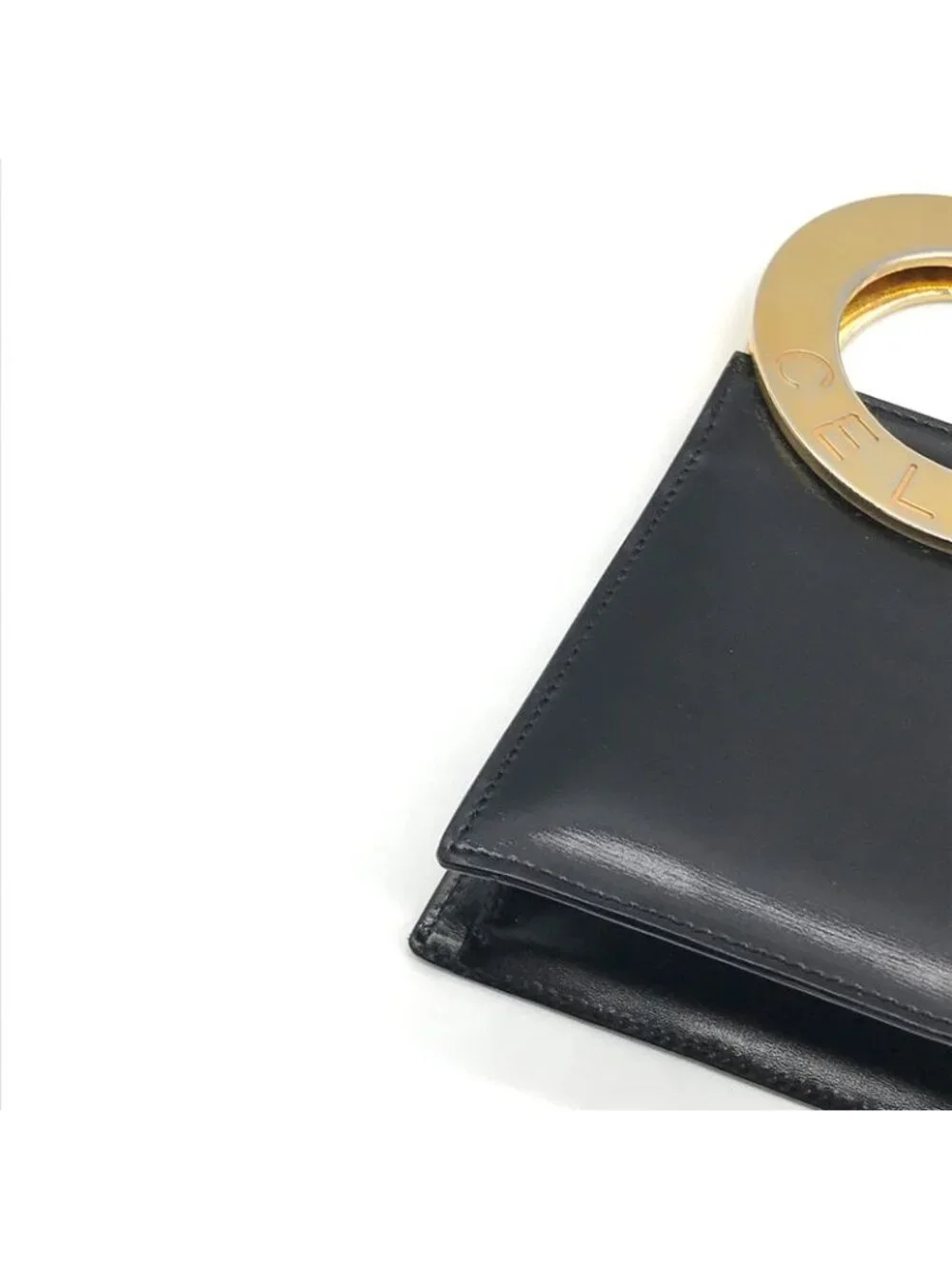 Celine Circle Vintage Leather 2-Way Mini Shoulder Bag Black - Picture 5 of 10